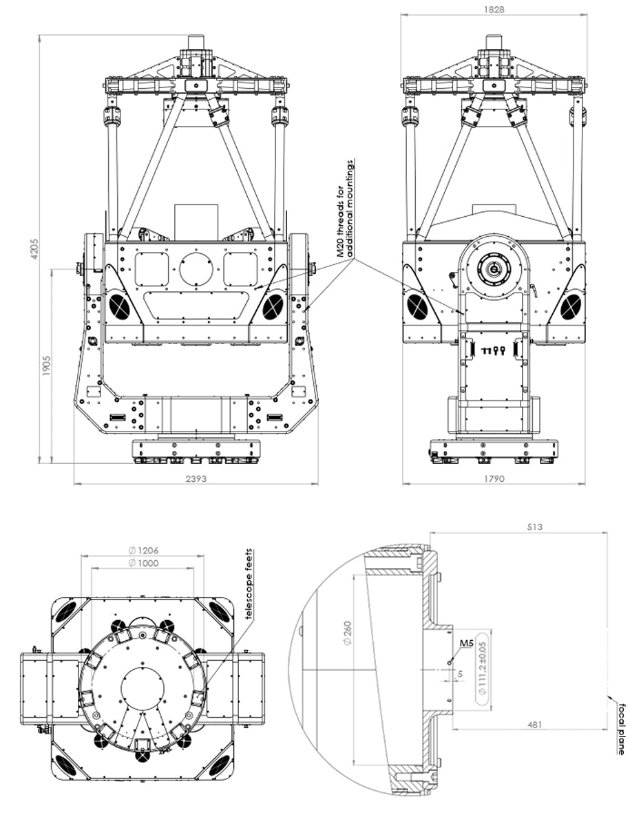 ASA AZ1500 Ritchey-Chrétien Alt-Az telescope f6