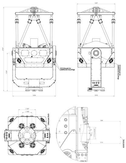 ASA AZ1000 Ritchey-Chrétien Alt-Az telescope f7