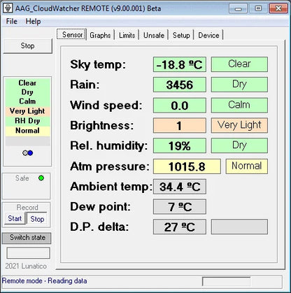 CloudWatcher Cloud Detector (With Humidity and Atm. Sensor)