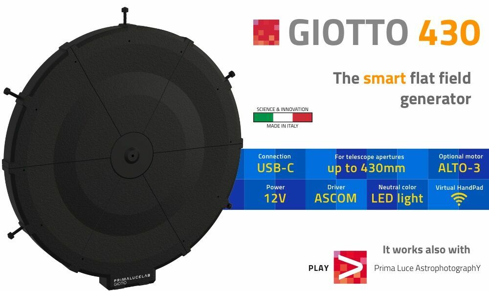 GIOTTO 430mm with ALTO-3 motorized telescope cover