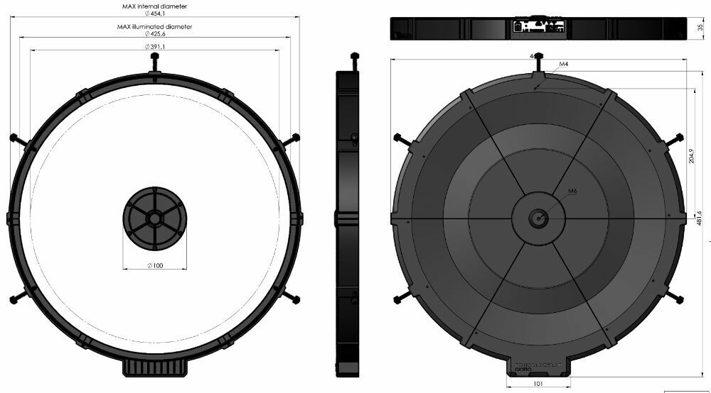 GIOTTO 430mm with ALTO-3 motorized telescope cover