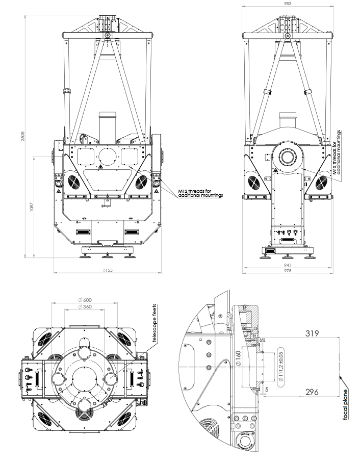 ASA AZ800 Ritchey-Chrétien telescope f10